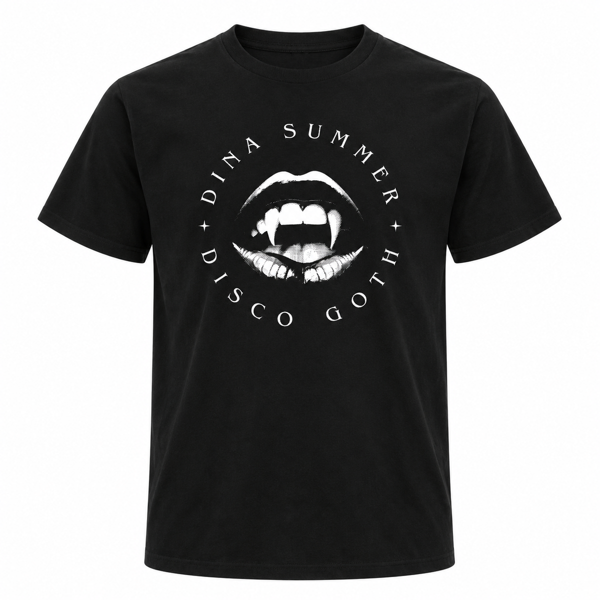 Dina Summer Disco Goth Greece T-Shirt Black