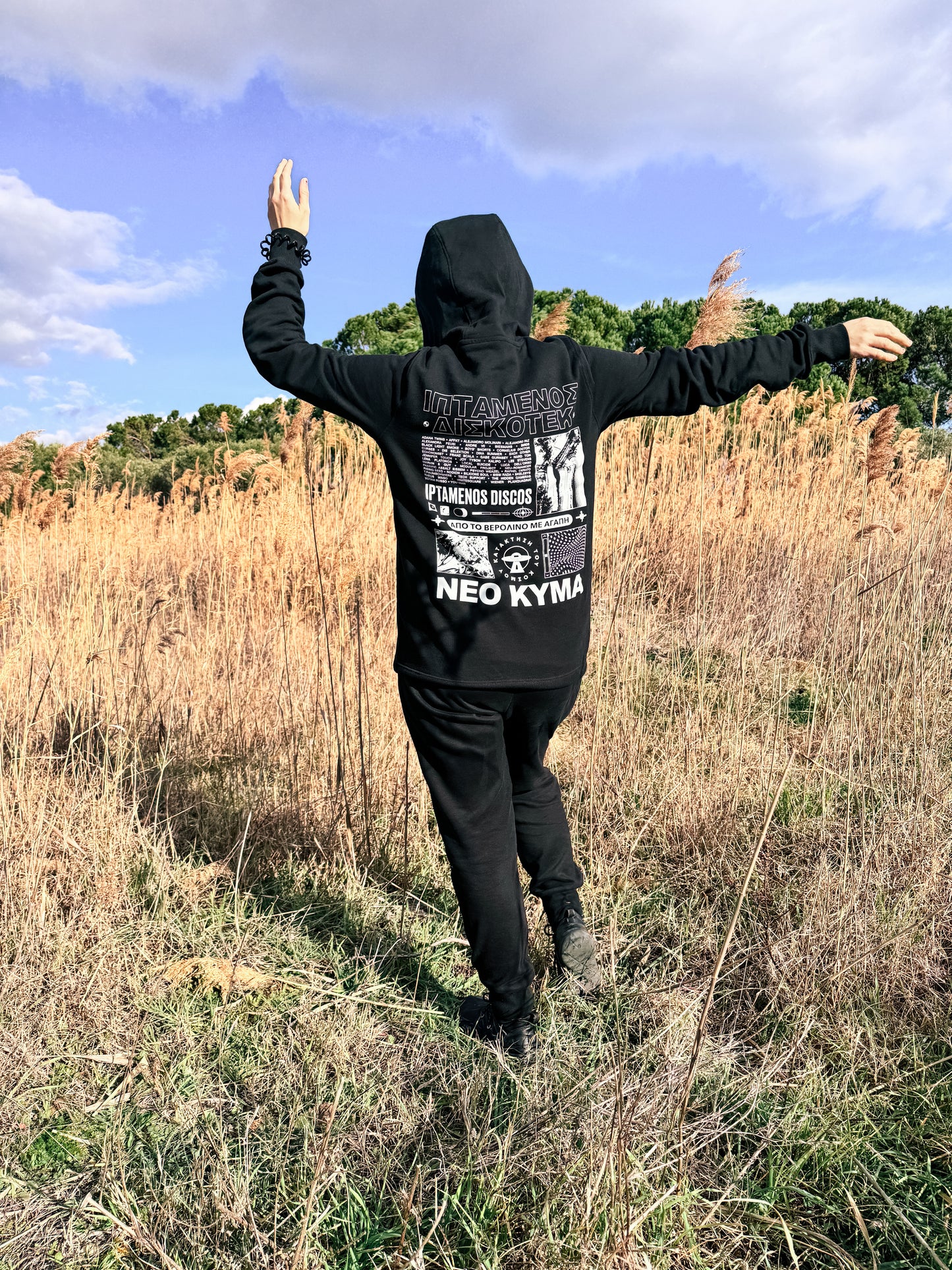 Iptamenos Discos Hoodie III Black