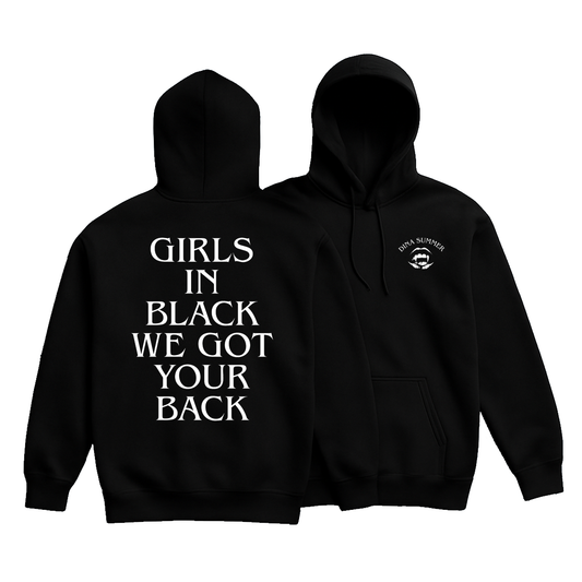 Dina Summer Girls In Black Hoodie Black (Design 2)