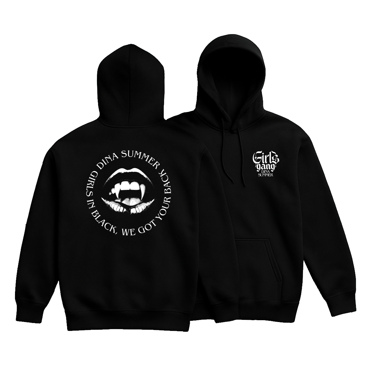 Dina Summer Girls Gang Hoodie Black (Design 3)