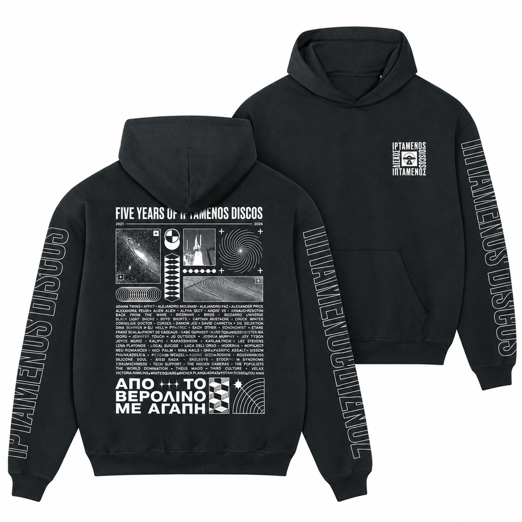 Iptamenos Discos Five Year Anniversary Hoodie Black