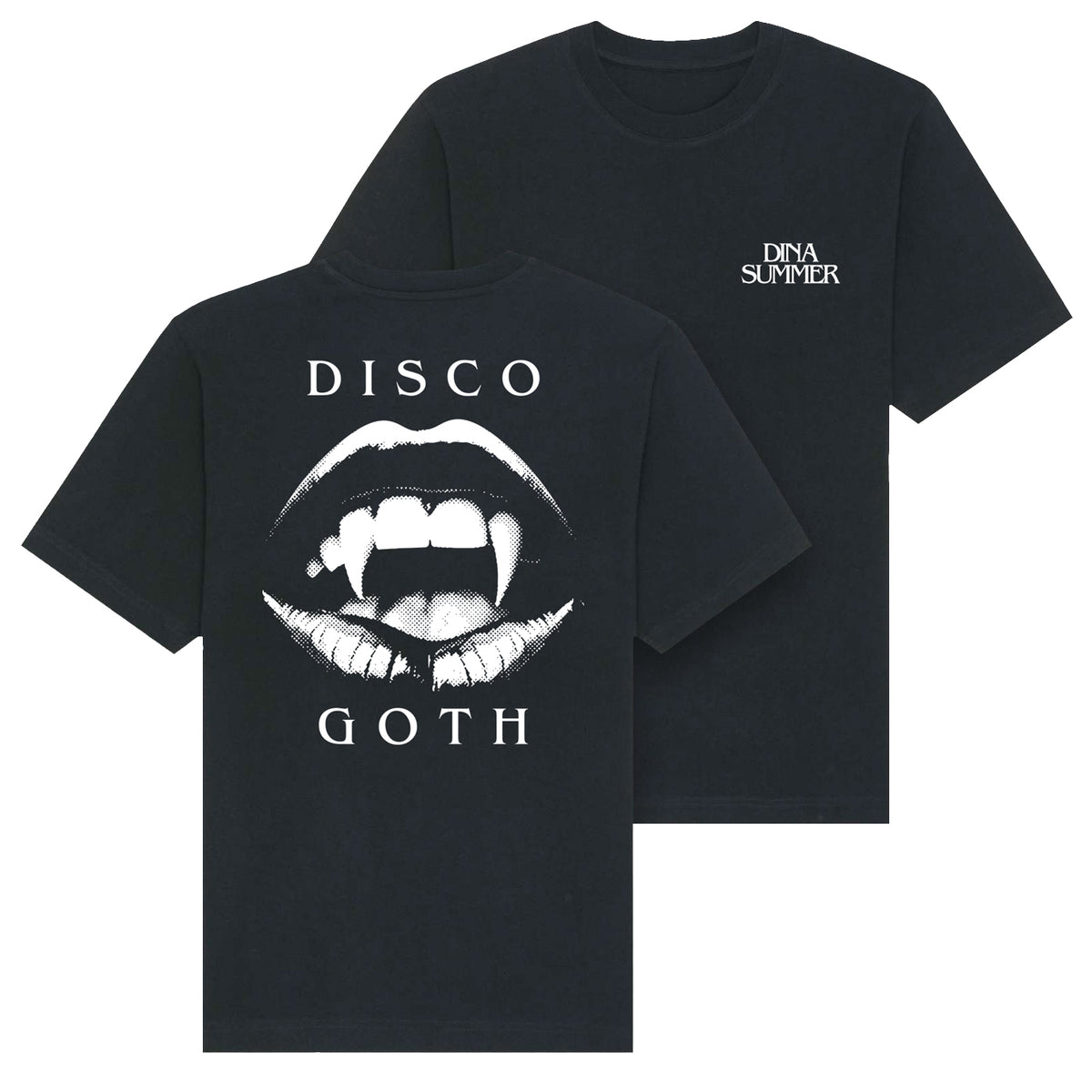 Dina Summer Disco Goth T-Shirt Black (Design 1)