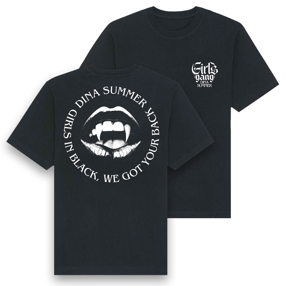 Dina Summer Girls Gang T-Shirt Black (Design 3)