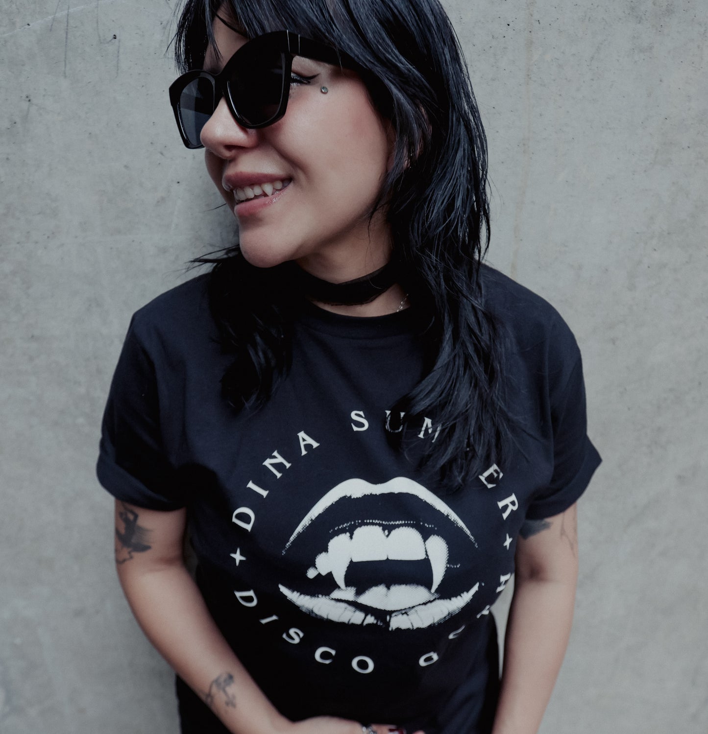 Dina Summer Disco Goth T-Shirt Black #2