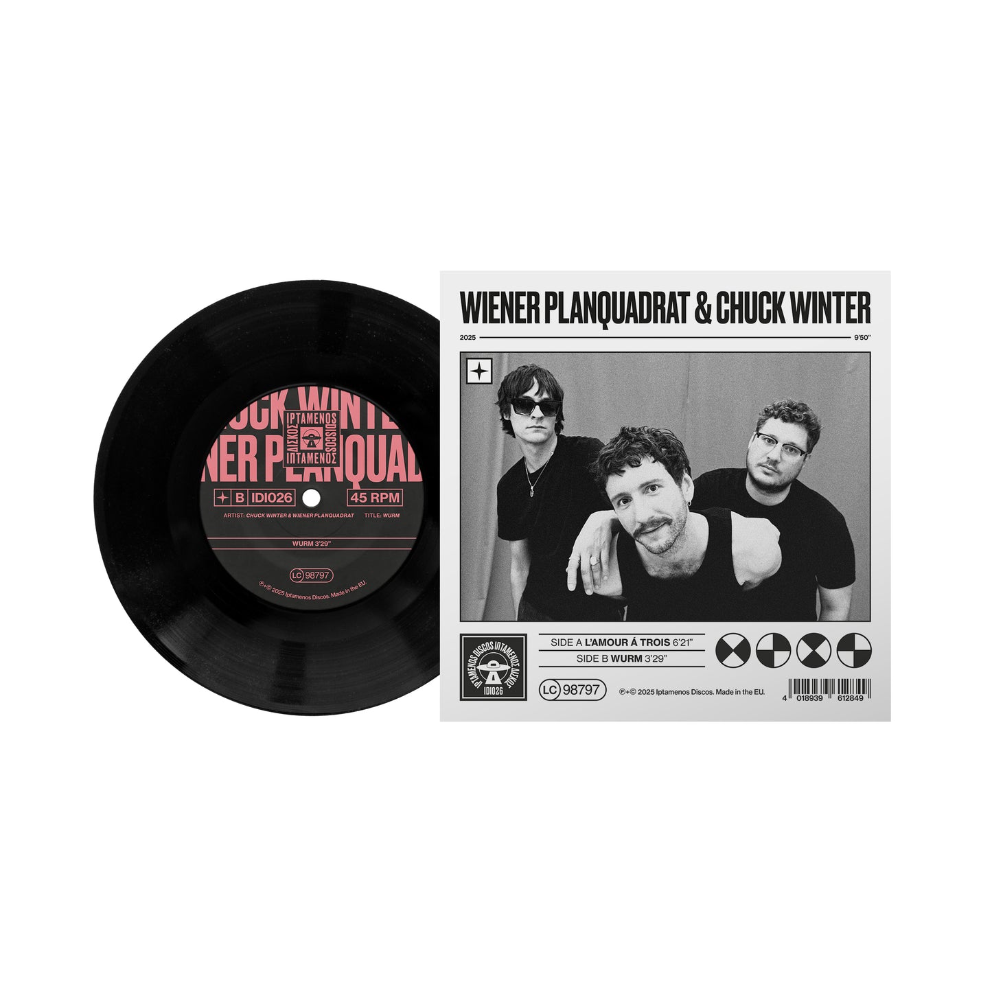 Wiener Planquadrat & Chuck Winter - L'Amour Á Trois / Wurm (IDI026) 7"