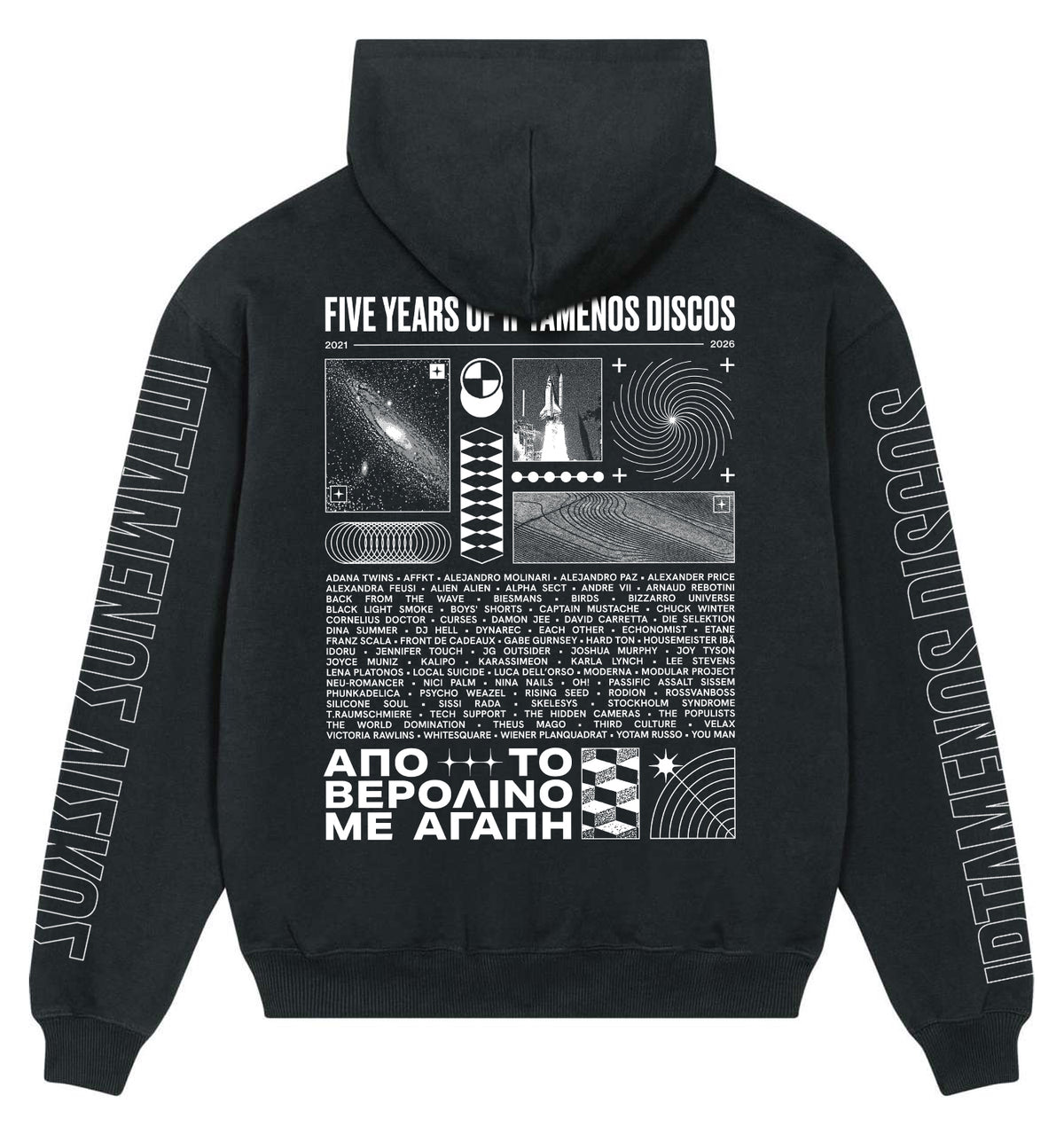 Iptamenos Discos Five Year Anniversary Hoodie Black