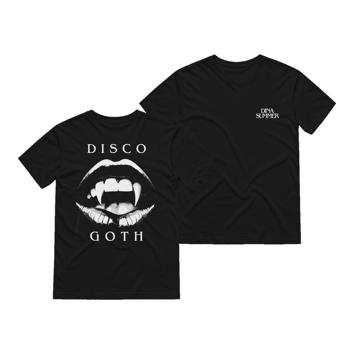 Dina Summer Disco Goth T-Shirt Black (Design 1)