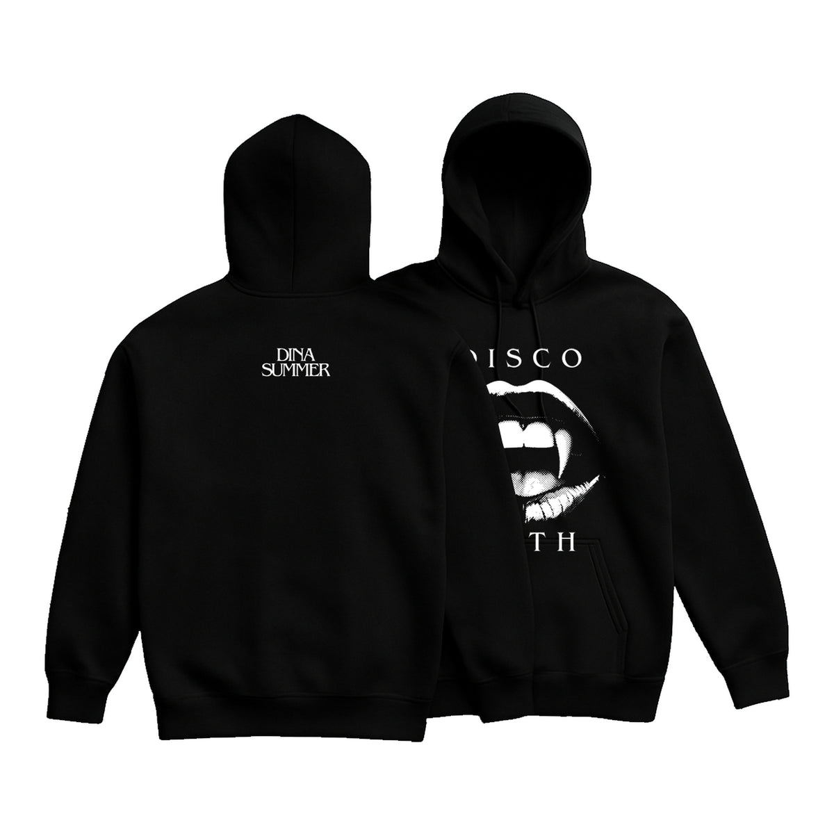 Dina Summer Fangs Hoodie Black (Design 4)