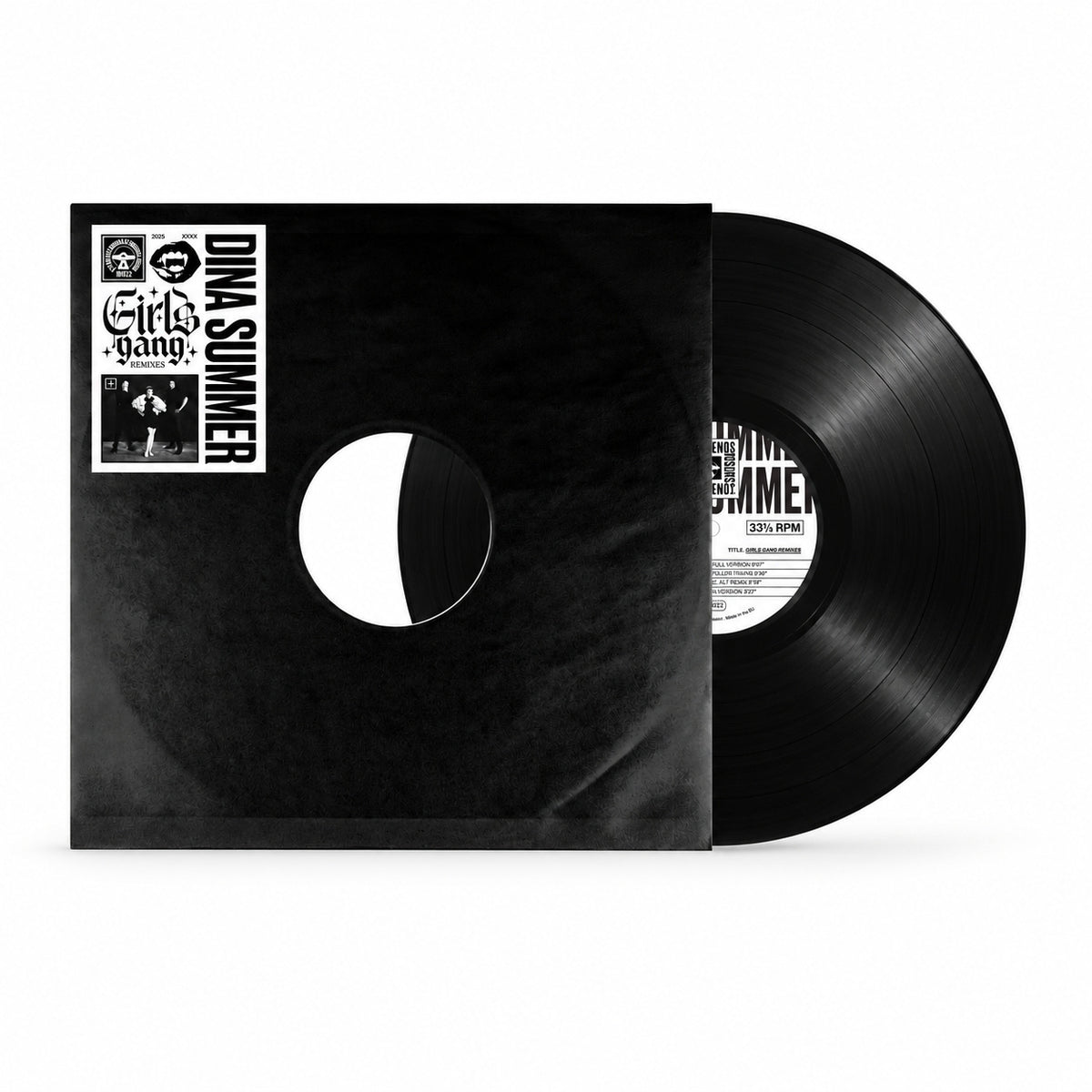 Dina Summer - Girls Gang - Remixes (IDI022RP) Black Repress 12"