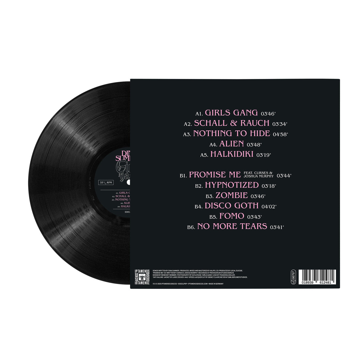Dina Summer - Girls Gang (IDI021LPRP) Black Repress LP