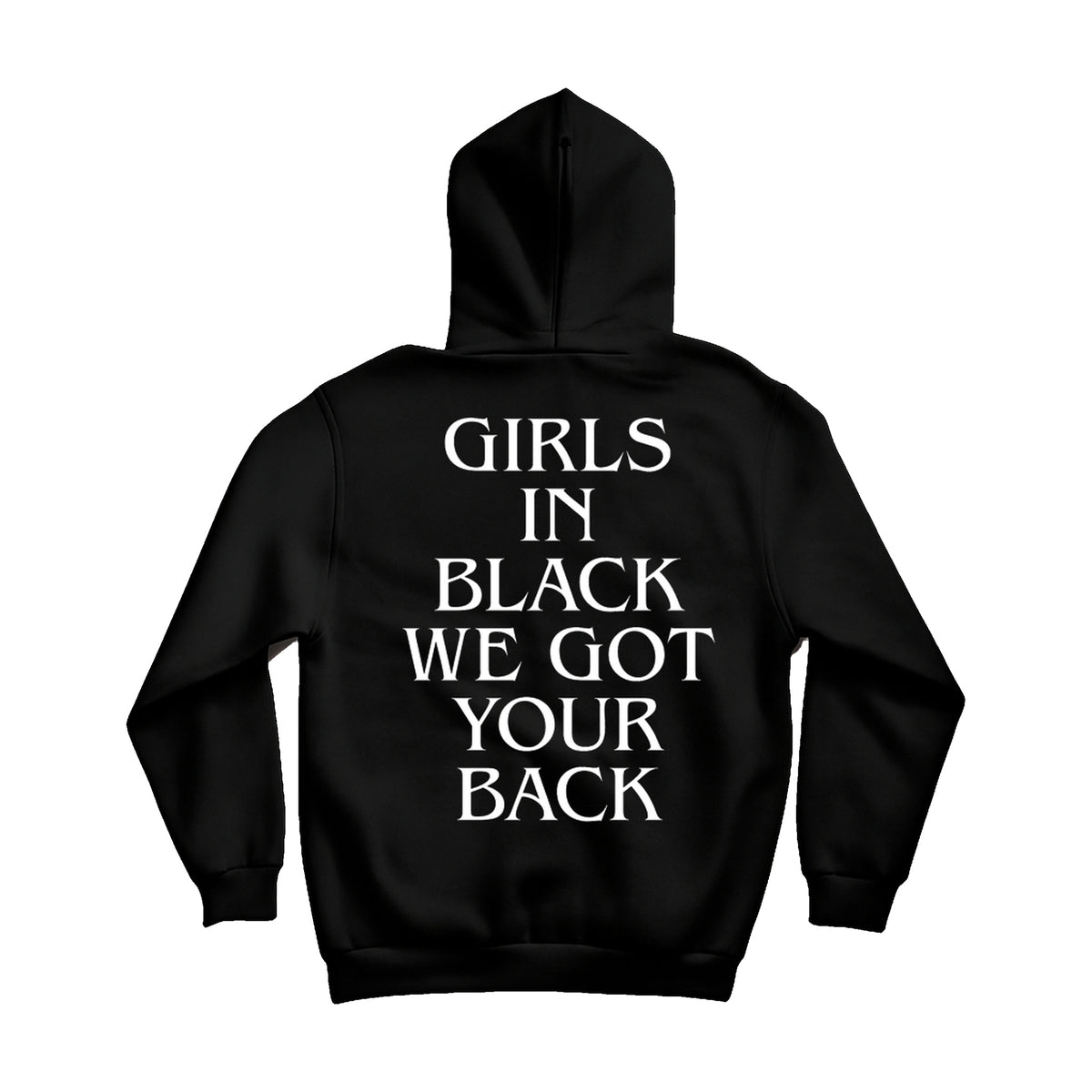 Dina Summer Girls In Black Hoodie Black (Design 2)