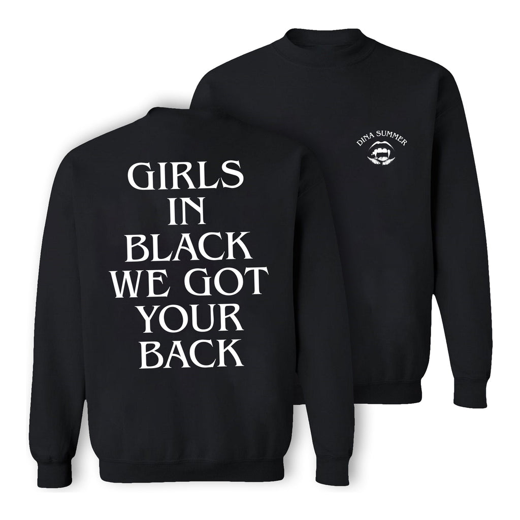 Dina Summer - Girls In Black Sweatshirt Black (Design 2)