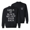 Dina Summer - Girls In Black Sweatshirt Black (Design 2)