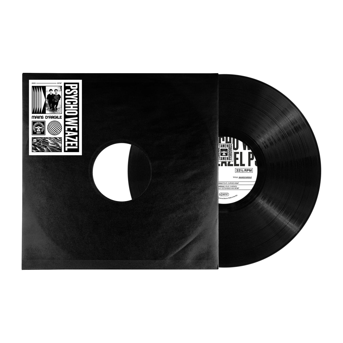 Psycho Weazel - Mains d'argile (IDI017) Black 12"