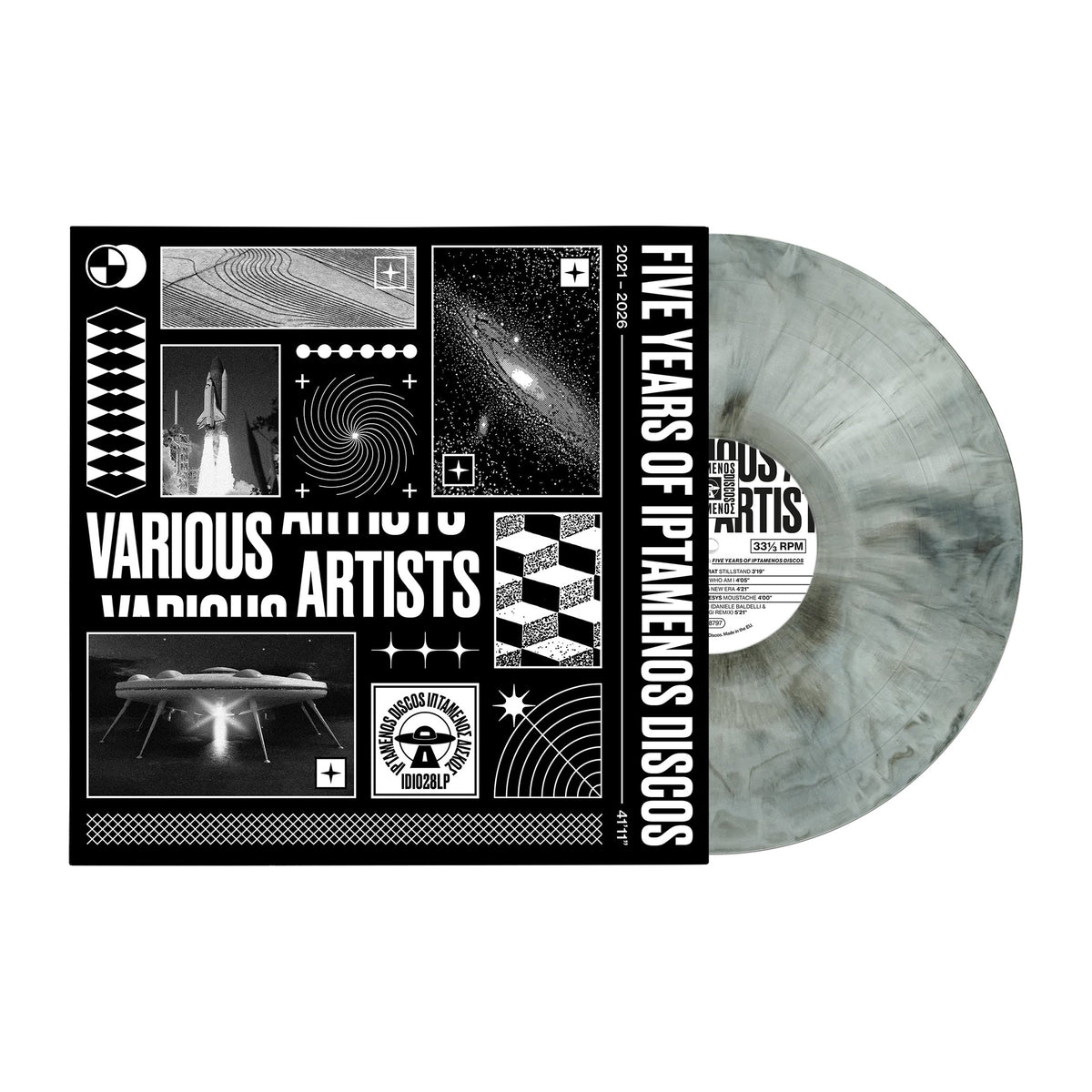 Various Artists - Five Years Of Iptamenos Discos (IDI028LP) Black/White Marbled LP